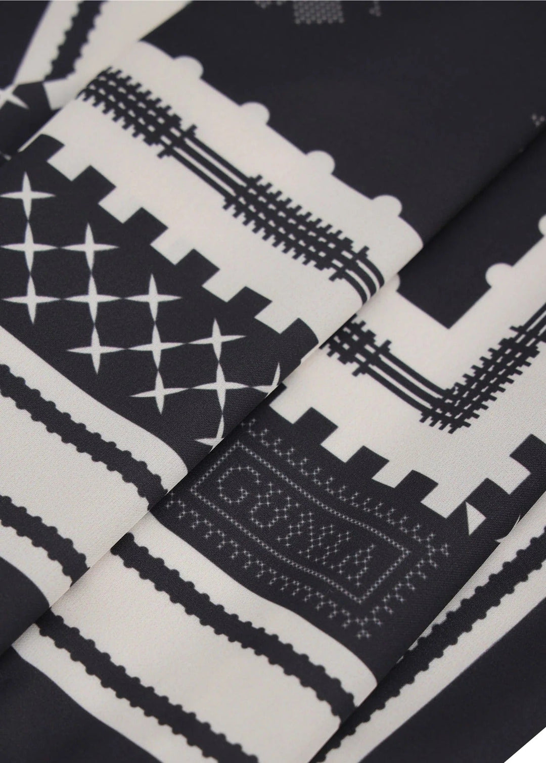 Bee Silk Headscarf - Black by Gunia Project at White Label Project