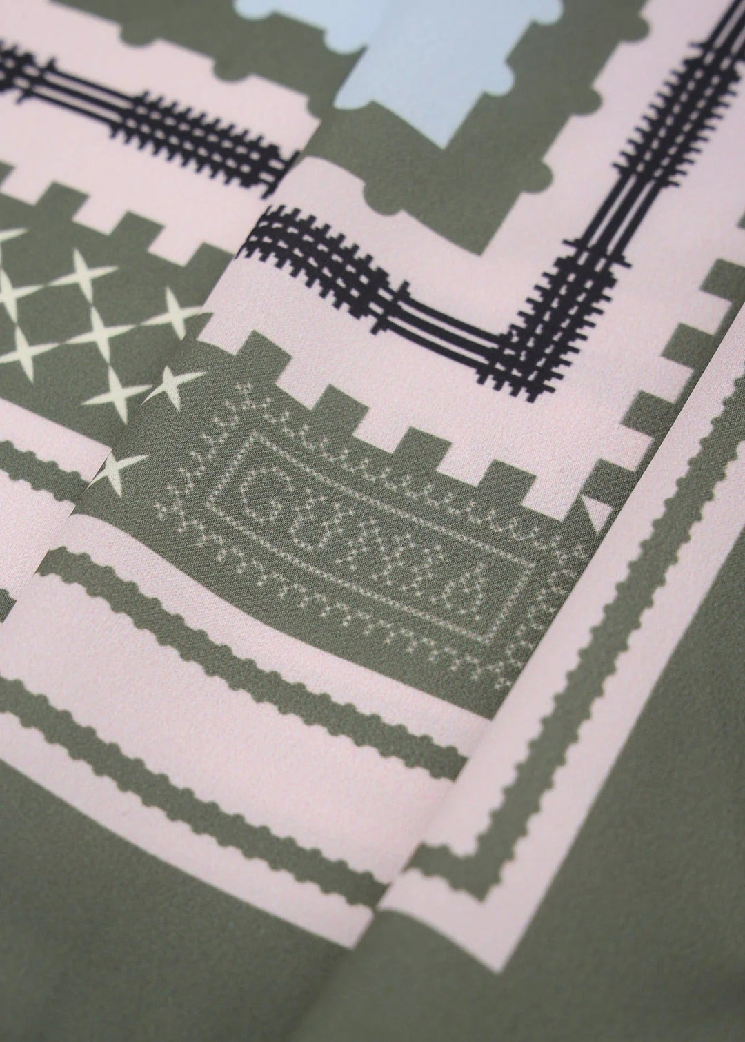 Bee Silk Headscarf - Green by Gunia Project at White Label Project