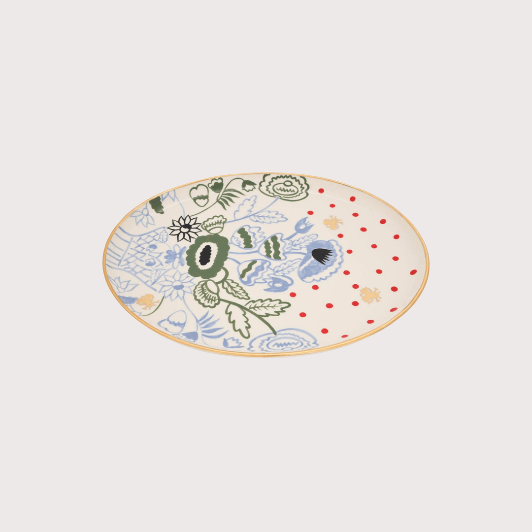 Blossom Oval Plate by Gunia Project at White Label Project