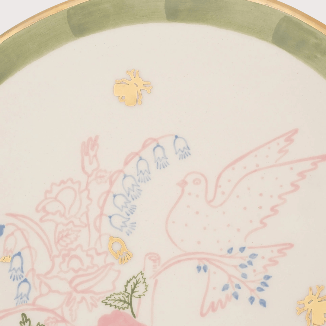 Dove Round Plate - Small by Gunia Project at White Label Project