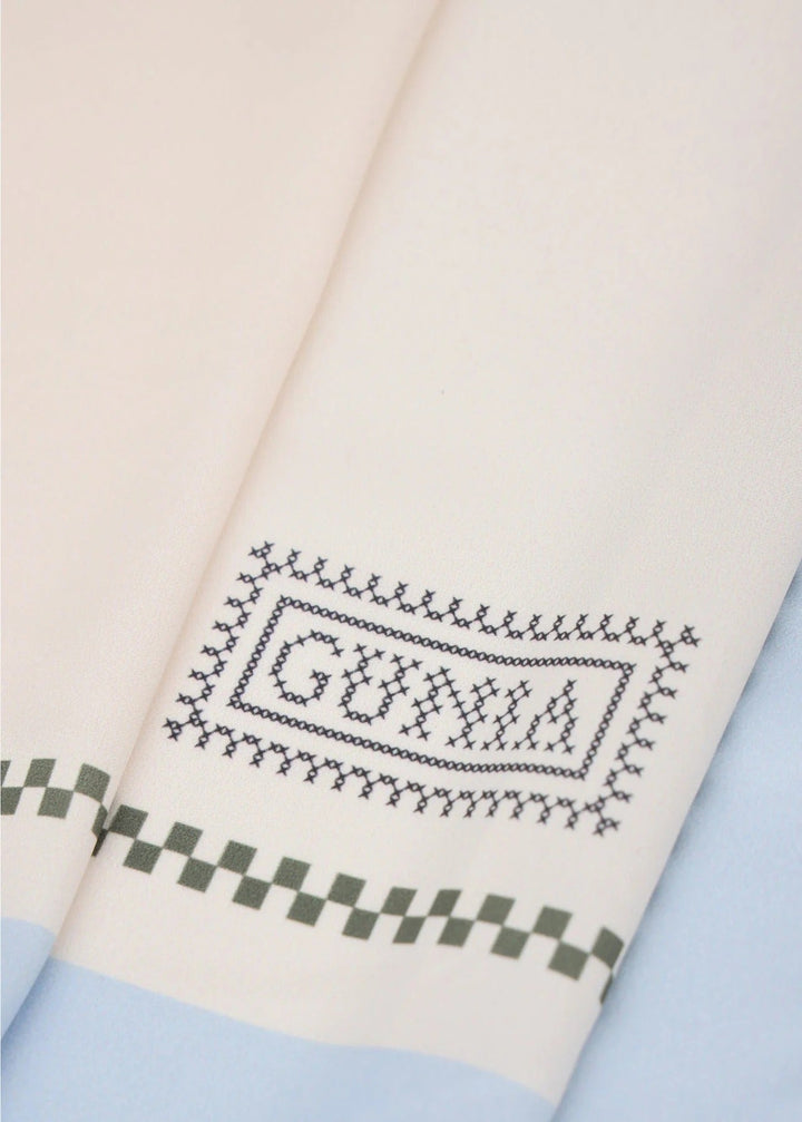 Flowers Batiste Headscarf - Blue by Gunia Project at White Label Project