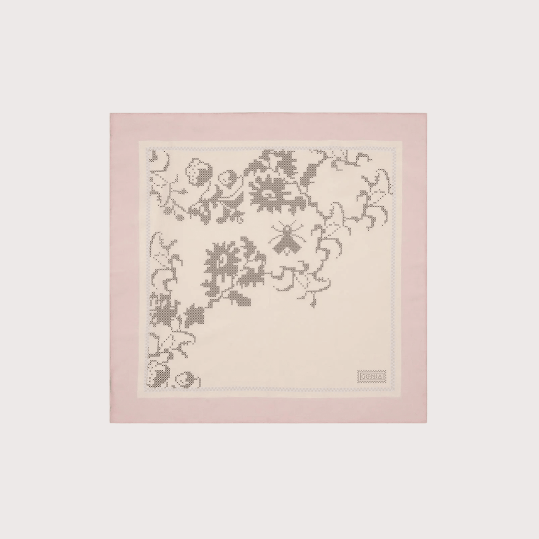 Flowers Batiste Headscarf - Pink by Gunia Project at White Label Project