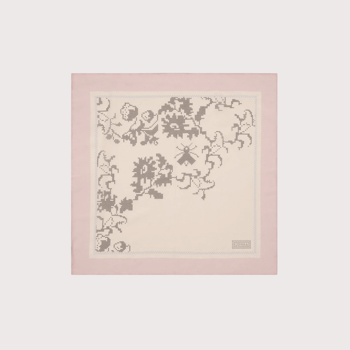 Flowers Batiste Headscarf - Pink by Gunia Project at White Label Project