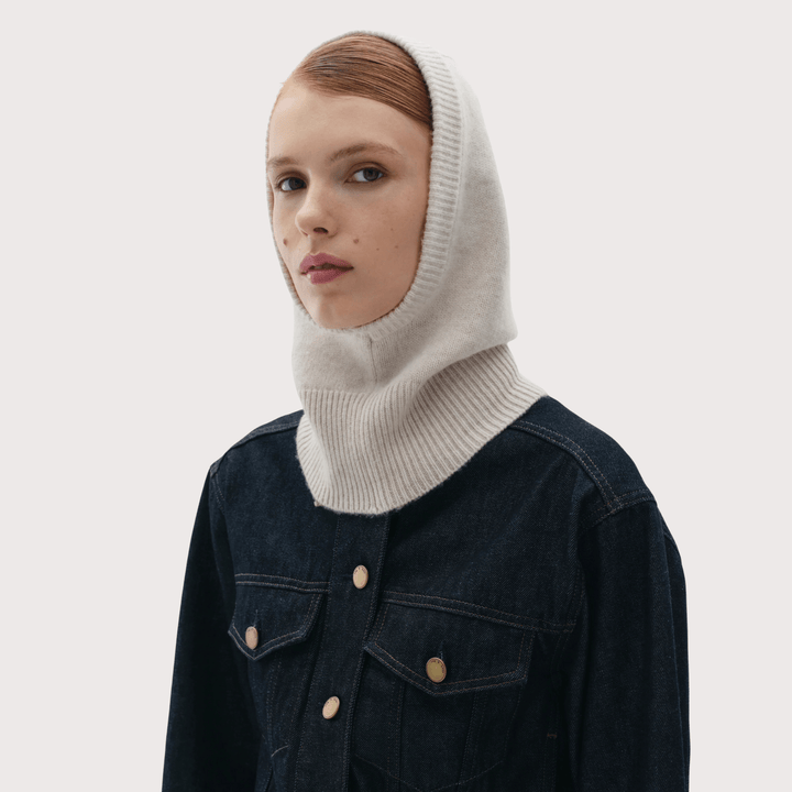 Gunia Cashmere Balaclava - Milk White by Gunia Project at White Label Project