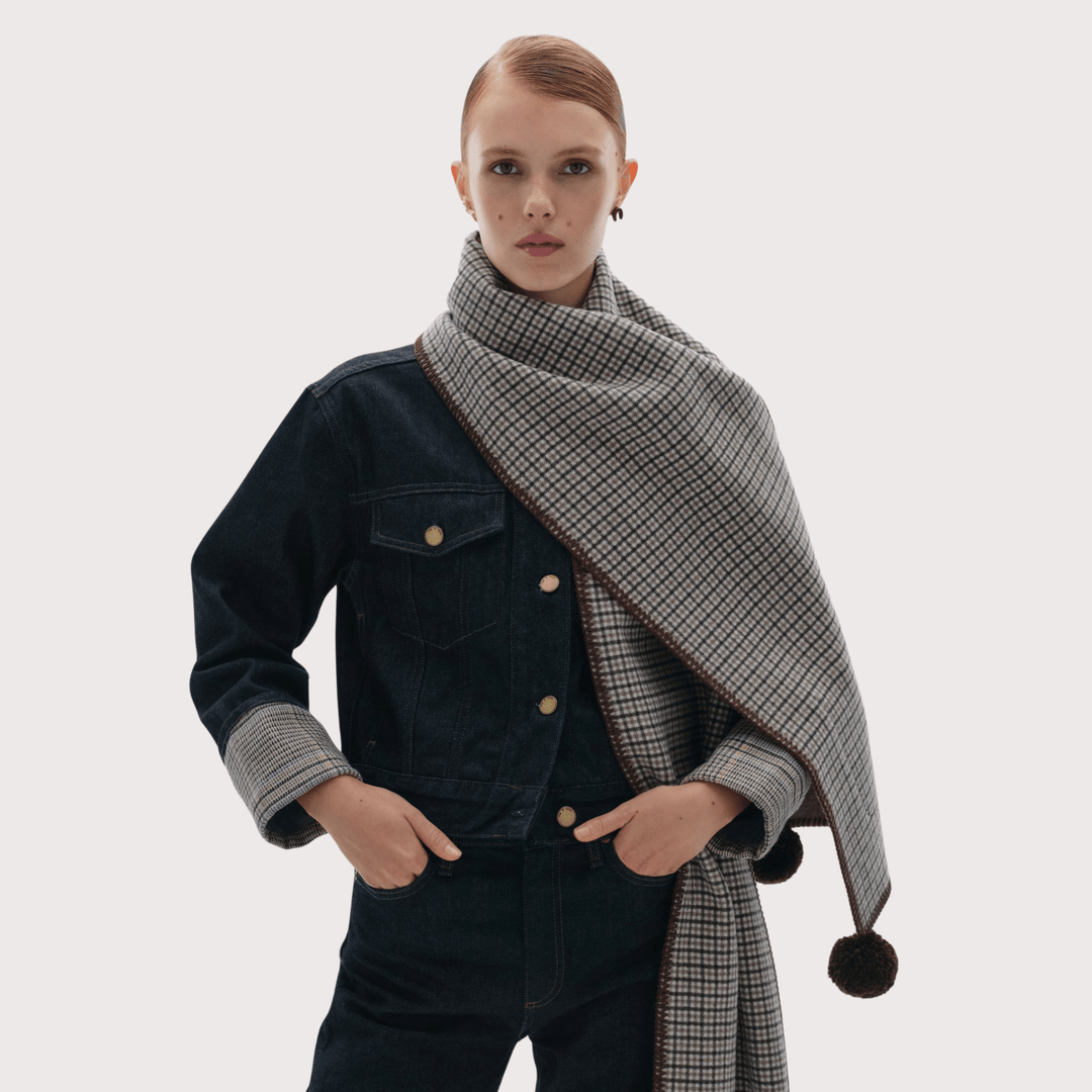 Gunia Cashmere Scarf - Brown by Gunia Project at White Label Project