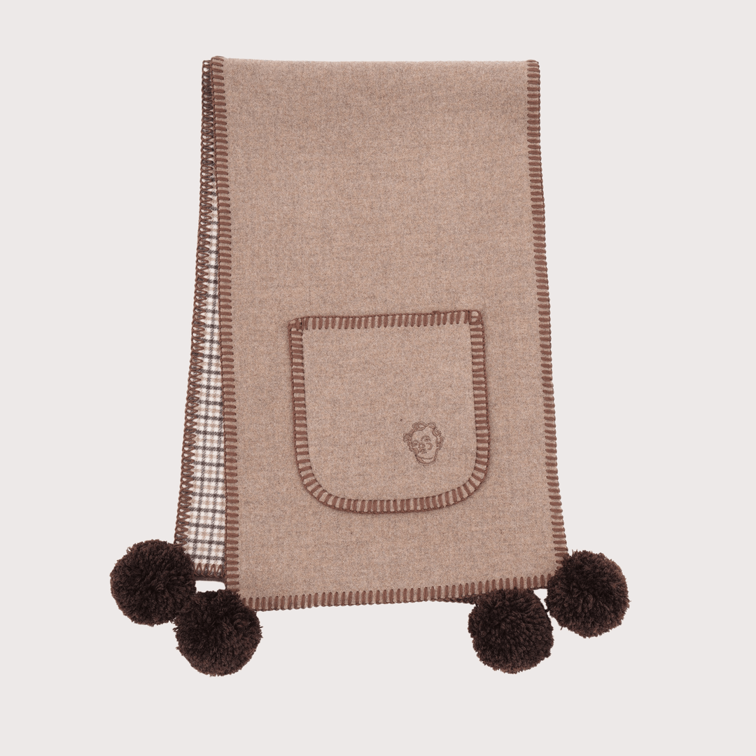 Gunia Cashmere Scarf - Brown by Gunia Project at White Label Project