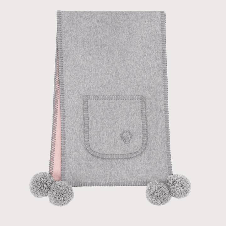 Gunia Cashmere Scarf - Grey & Pink by Gunia Project at White Label Project