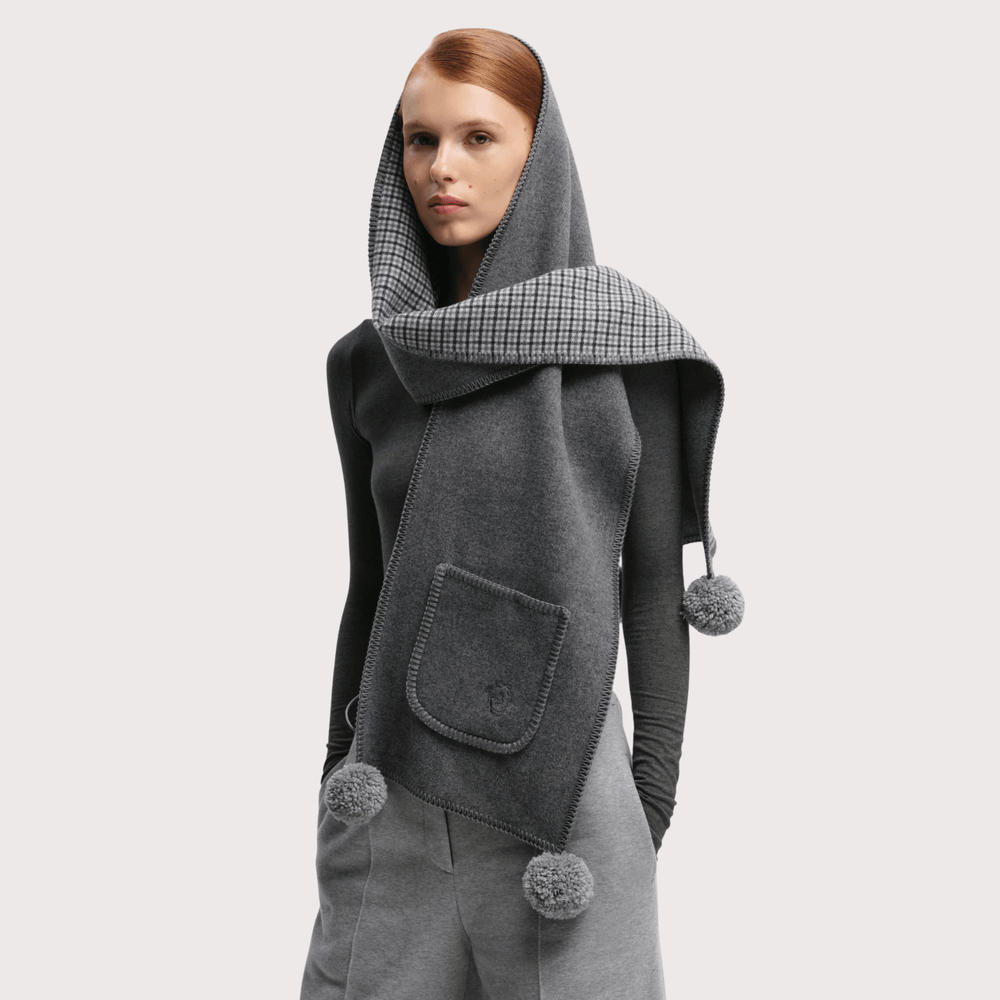 Gunia Cashmere Scarf - Light Grey by Gunia Project at White Label Project