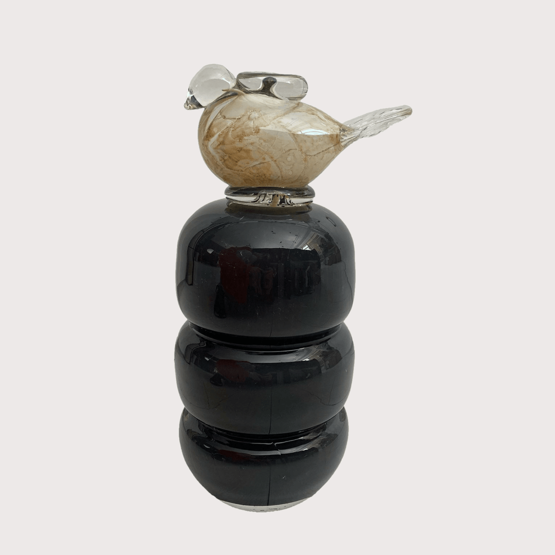 Guta Glass Candle Holder - Black by Gunia Project at White Label Project