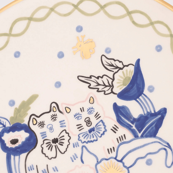 Kitties Round Plate by Gunia Project at White Label Project