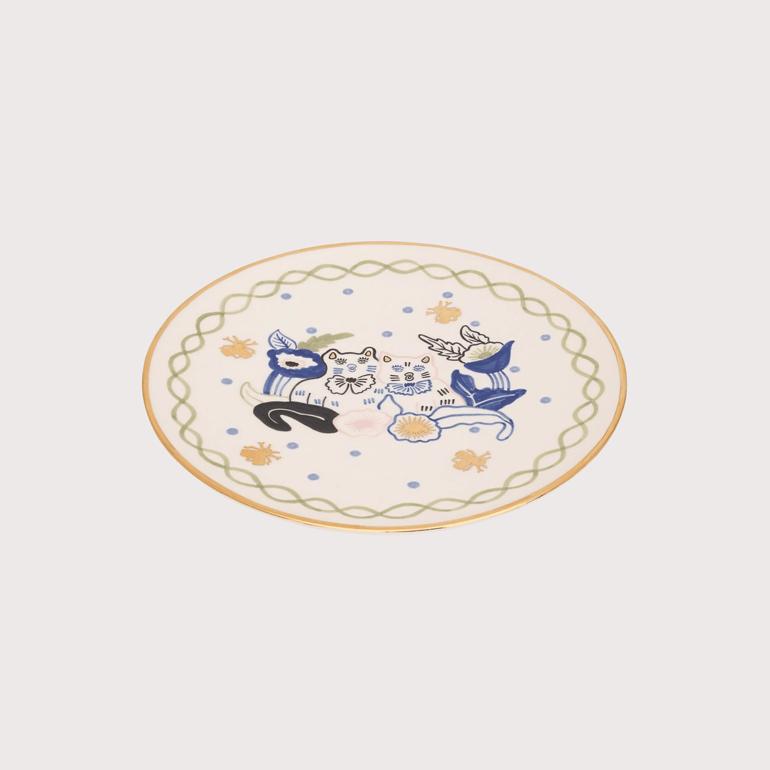 Kitties Round Plate by Gunia Project at White Label Project