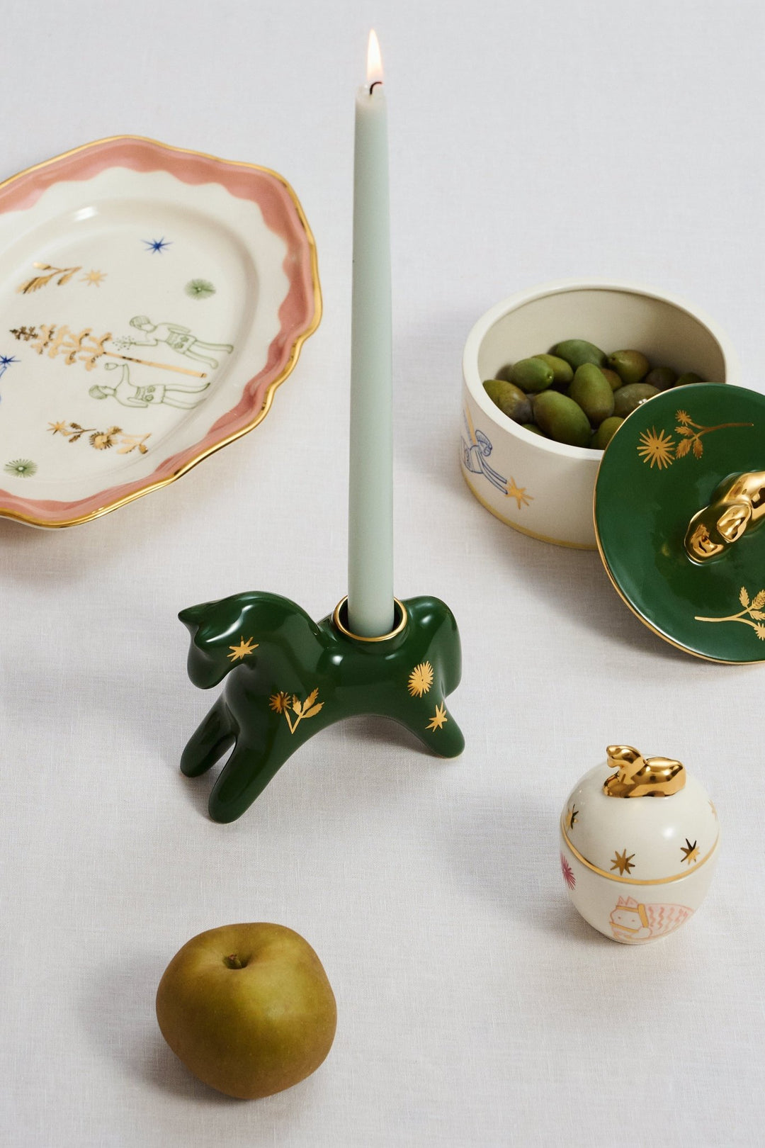 Konyk Candle Holder - Green by Gunia Project at White Label Project