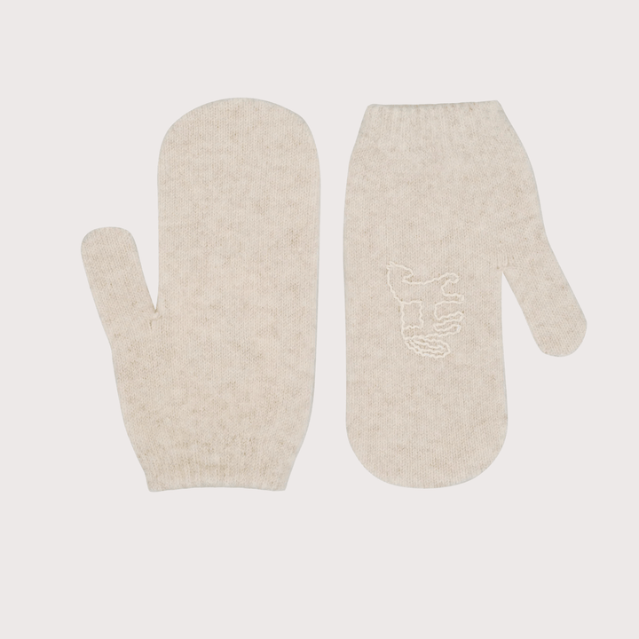 Konyk Cashmere Mittens - Milk White by Gunia Project at White Label Project