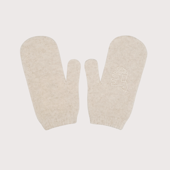 Konyk Cashmere Mittens - Milk White by Gunia Project at White Label Project