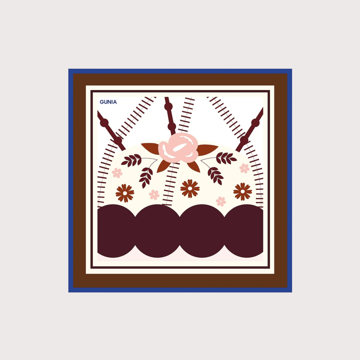 Korovai Silk Headscarf - Brown by Gunia Project at White Label Project