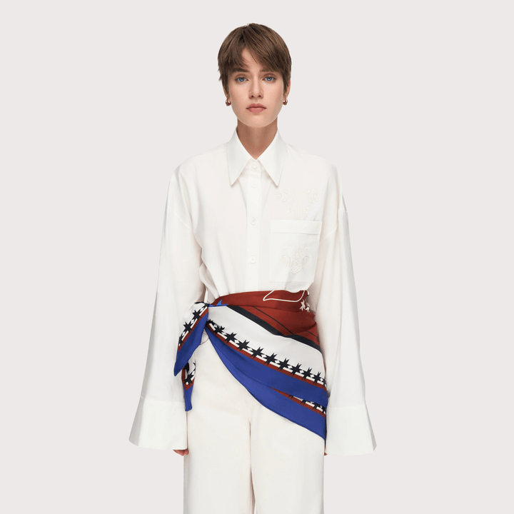Korovai Silk Headscarf - Brown by Gunia Project at White Label Project