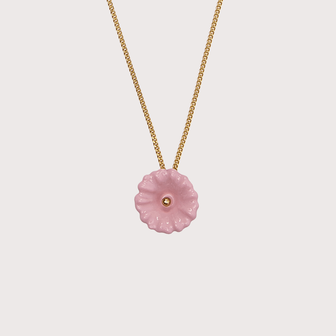 Malva Flower Pendant - Gold by Gunia Project at White Label Project