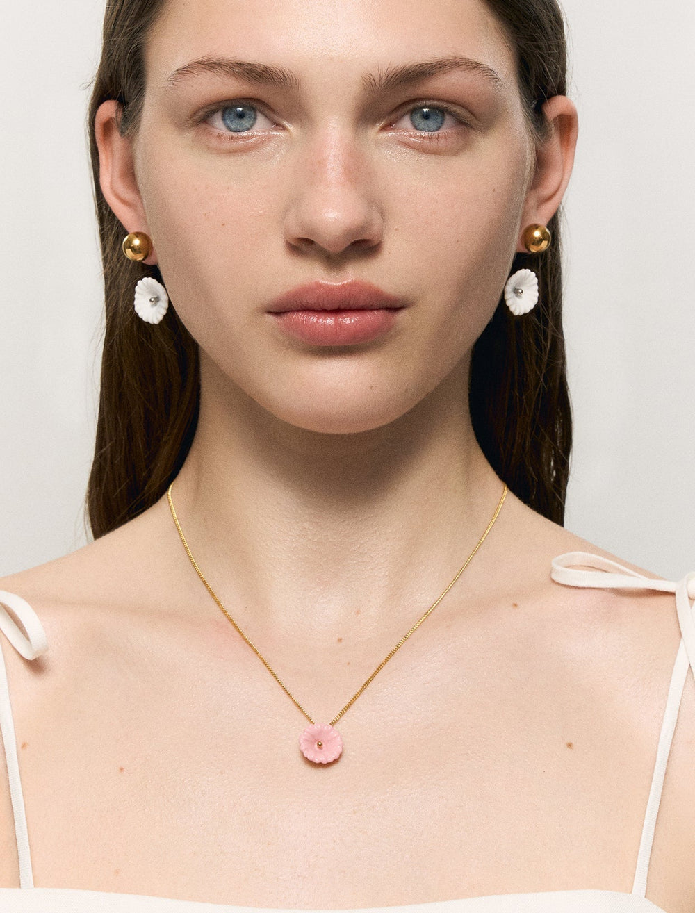 Malva Flower Pendant - Gold by Gunia Project at White Label Project