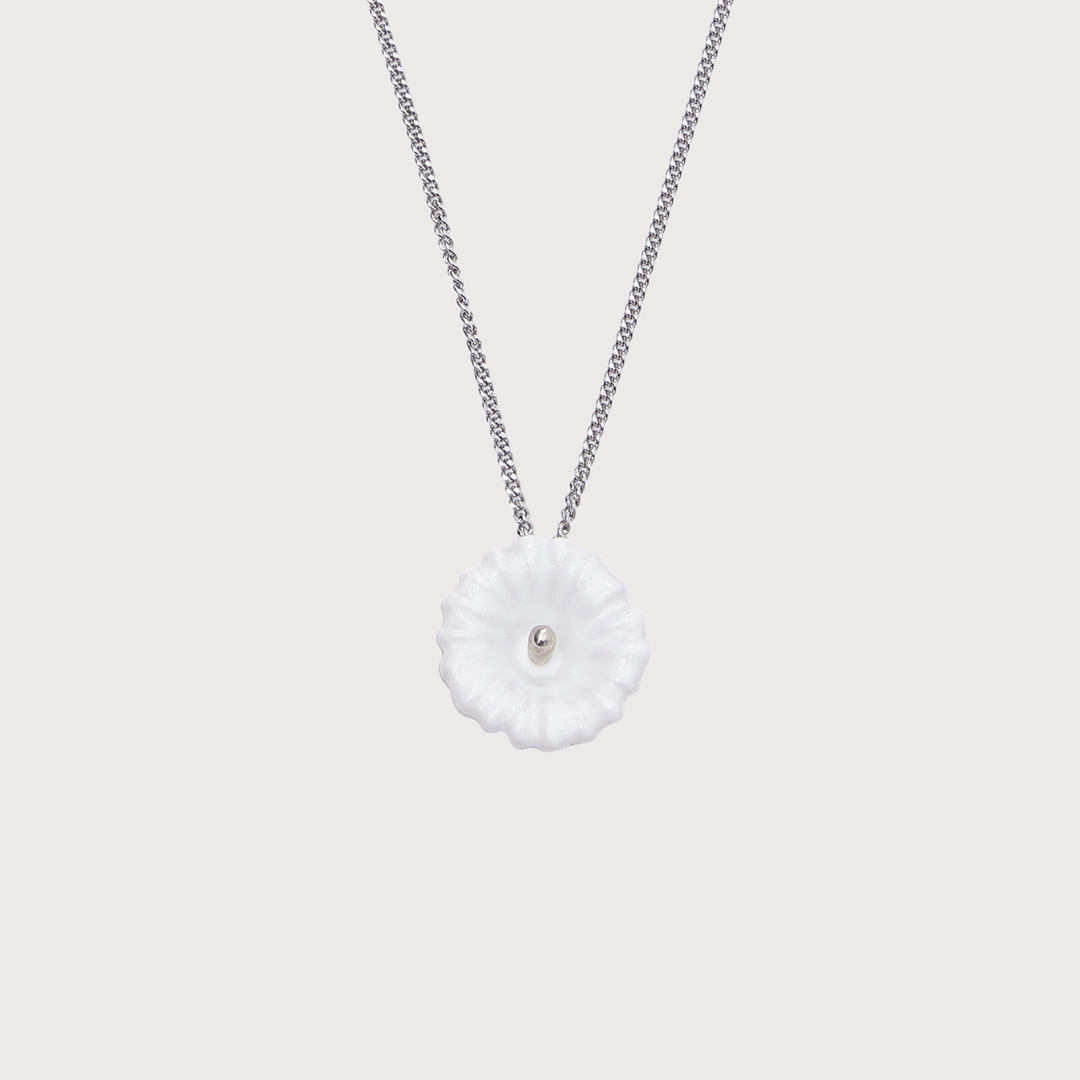 Malva Flower Pendant - Silver by Gunia Project at White Label Project