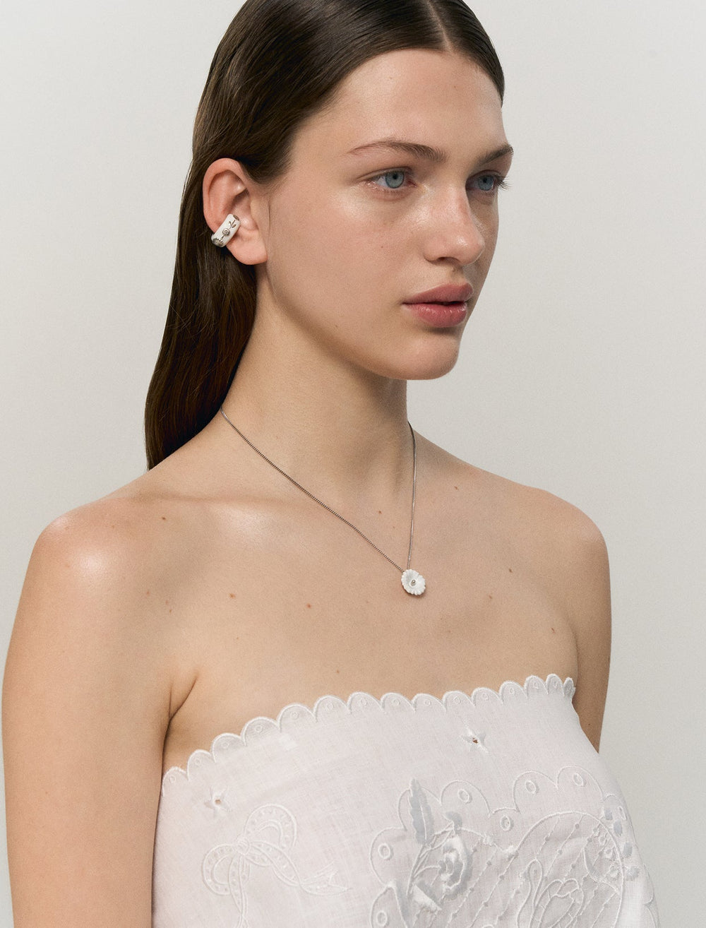 Malva Flower Pendant - Silver by Gunia Project at White Label Project