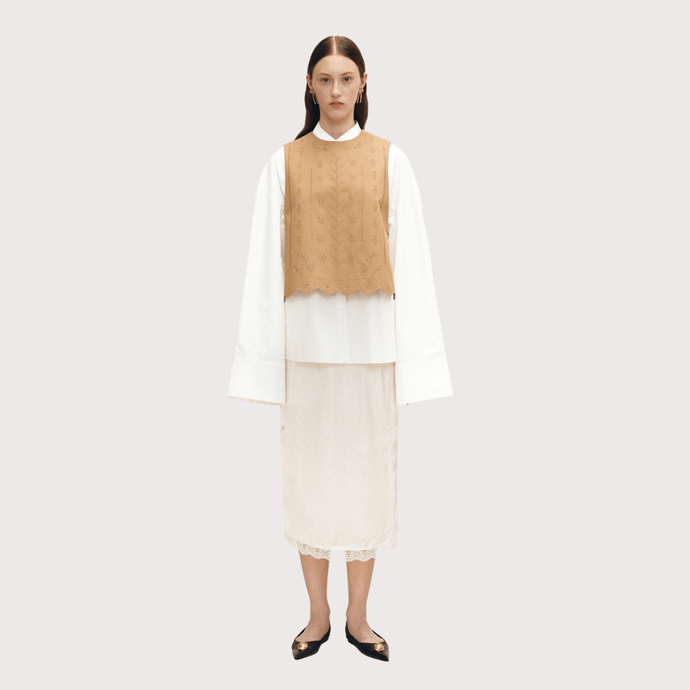 Marta Embroidered Vest by Gunia Project at White Label Project