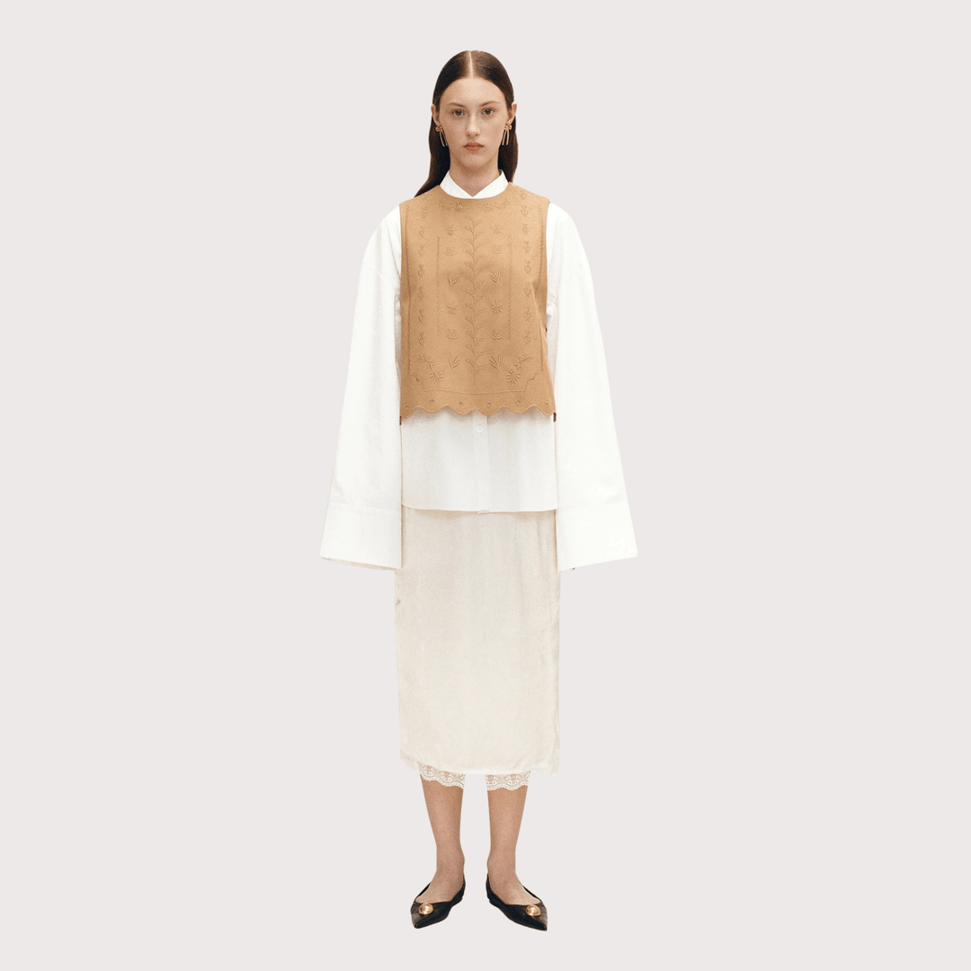 Marta Embroidered Vest by Gunia Project at White Label Project