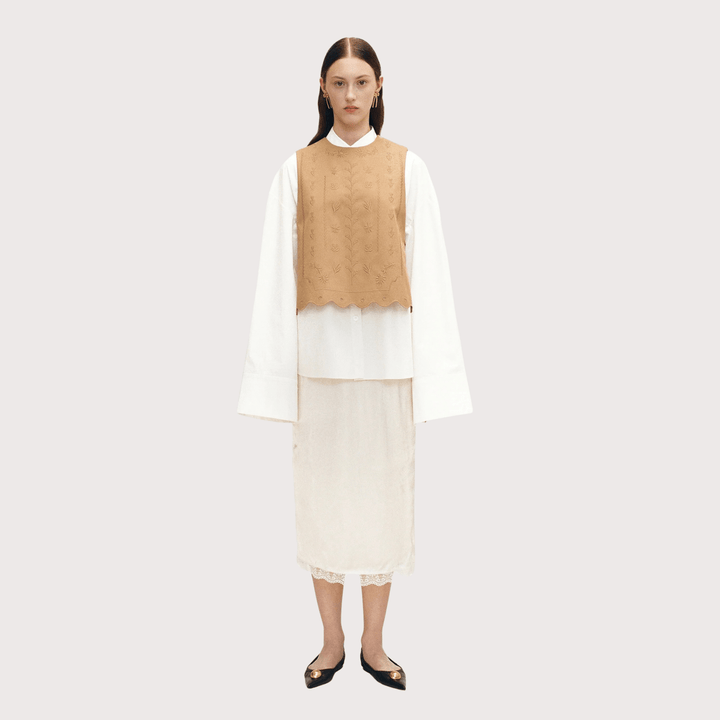 Marta Embroidered Vest by Gunia Project at White Label Project