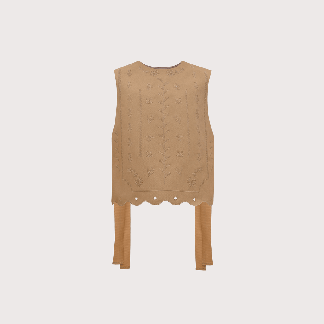 Marta Embroidered Vest by Gunia Project at White Label Project