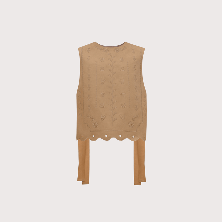 Marta Embroidered Vest by Gunia Project at White Label Project