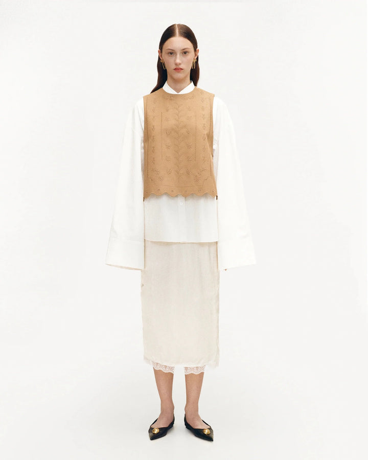 Marta Embroidered Vest by Gunia Project at White Label Project