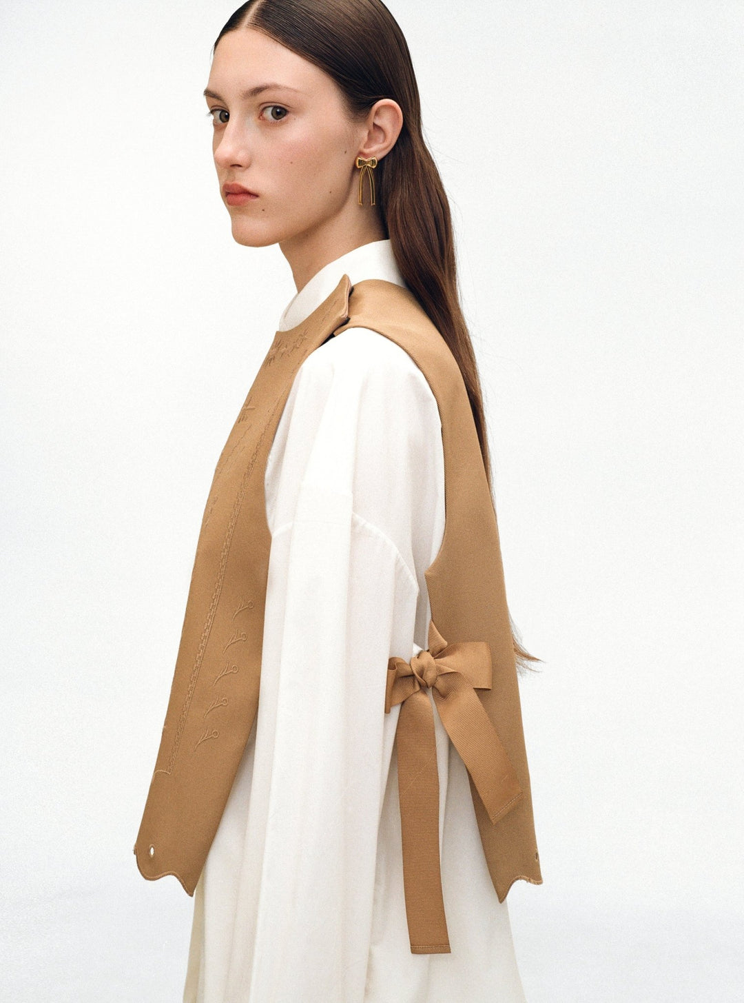 Marta Embroidered Vest by Gunia Project at White Label Project