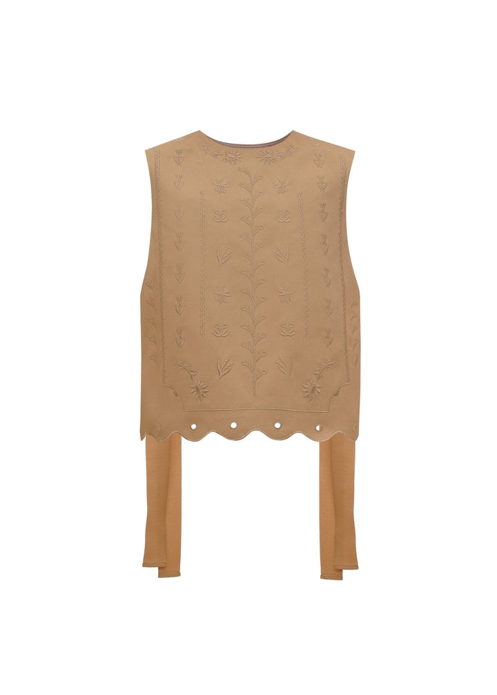 Marta Embroidered Vest by Gunia Project at White Label Project