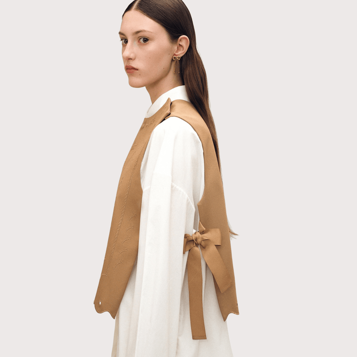 Marta Embroidered Vest by Gunia Project at White Label Project