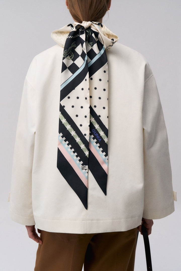 Ornament Long Silk Headscarf by Gunia Project at White Label Project