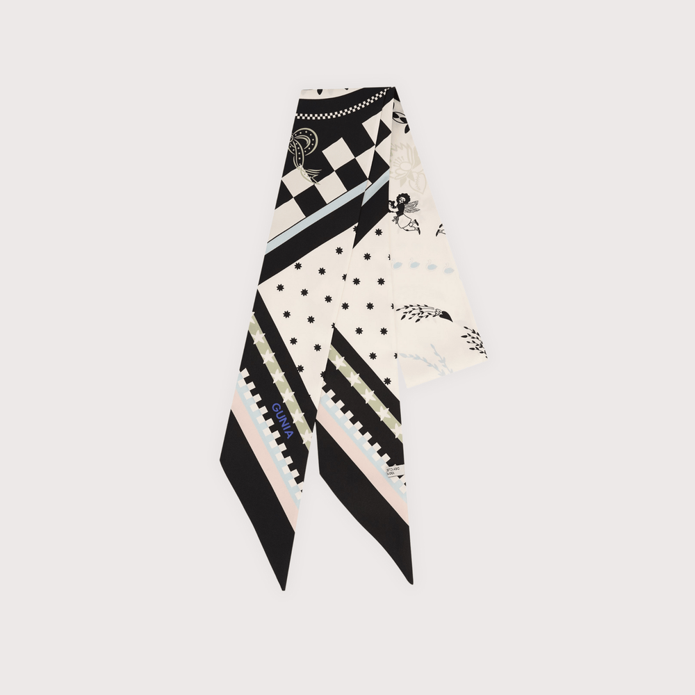 Ornament Long Silk Headscarf by Gunia Project at White Label Project