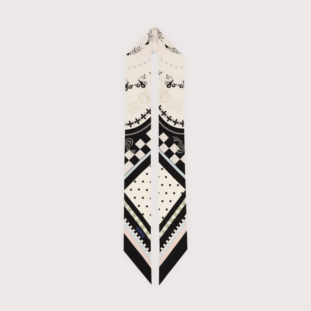 Ornament Long Silk Headscarf by Gunia Project at White Label Project