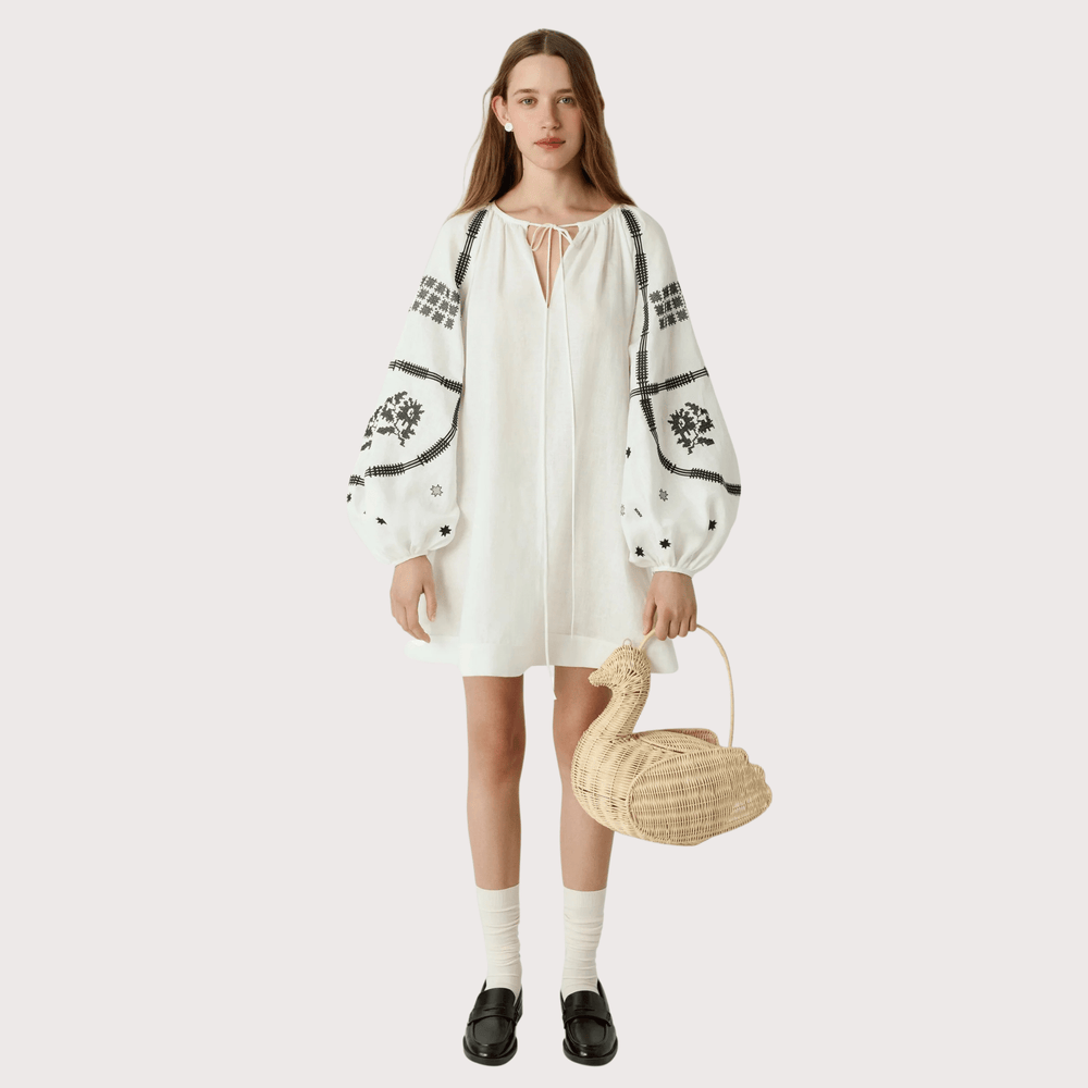 Rosa Embroidered Dress by Gunia Project at White Label Project