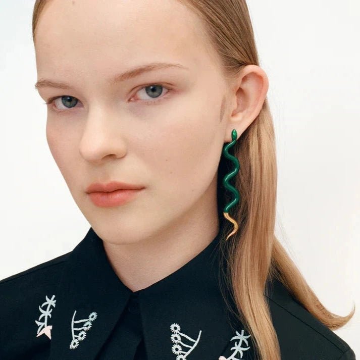 Serpent Mono Earring by Gunia Project at White Label Project