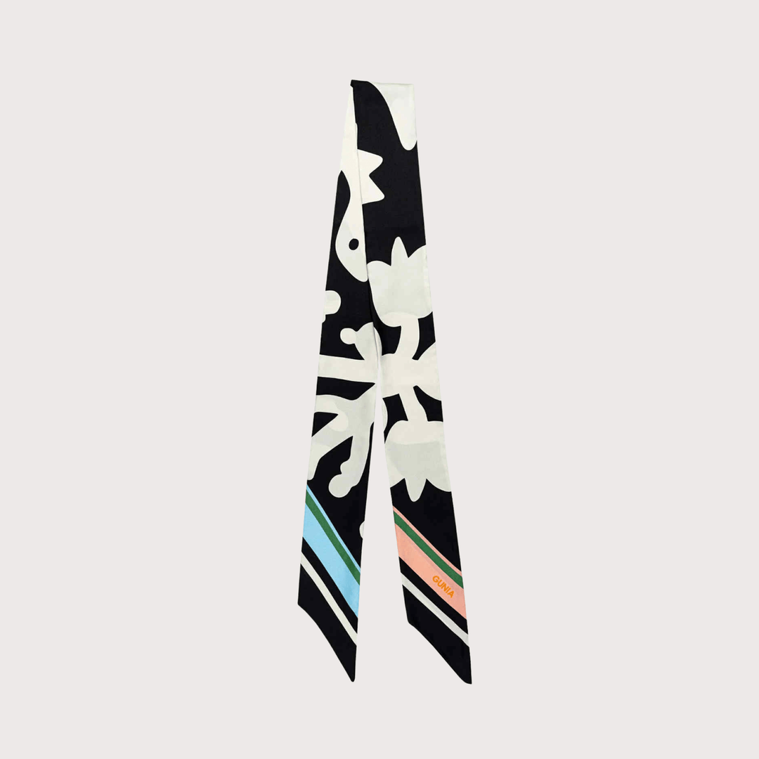 Silhouettes Long Scarf - Black by Gunia Project at White Label Project