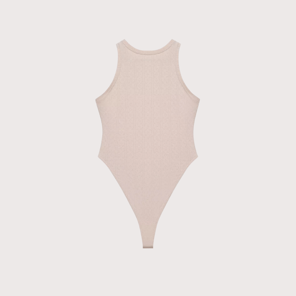 Textured Sleeveless Bodysuit by Gunia Project at White Label Project