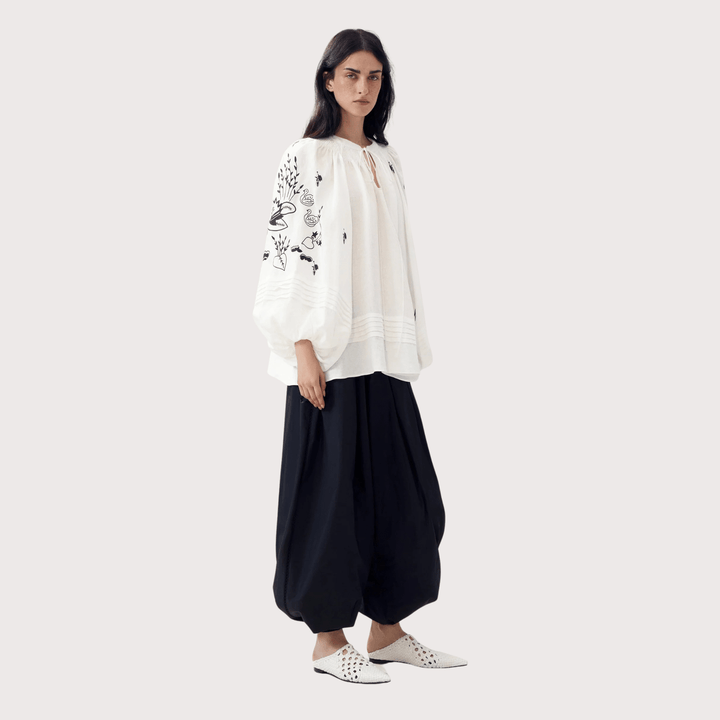 Vyrineia Embroidered Shirt by Gunia Project at White Label Project