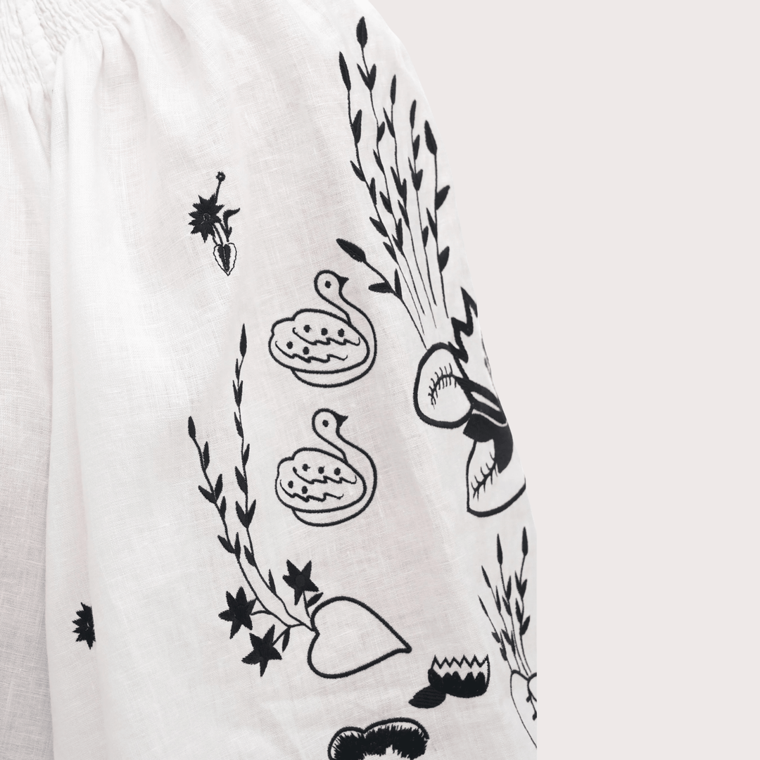 Vyrineia Embroidered Shirt by Gunia Project at White Label Project