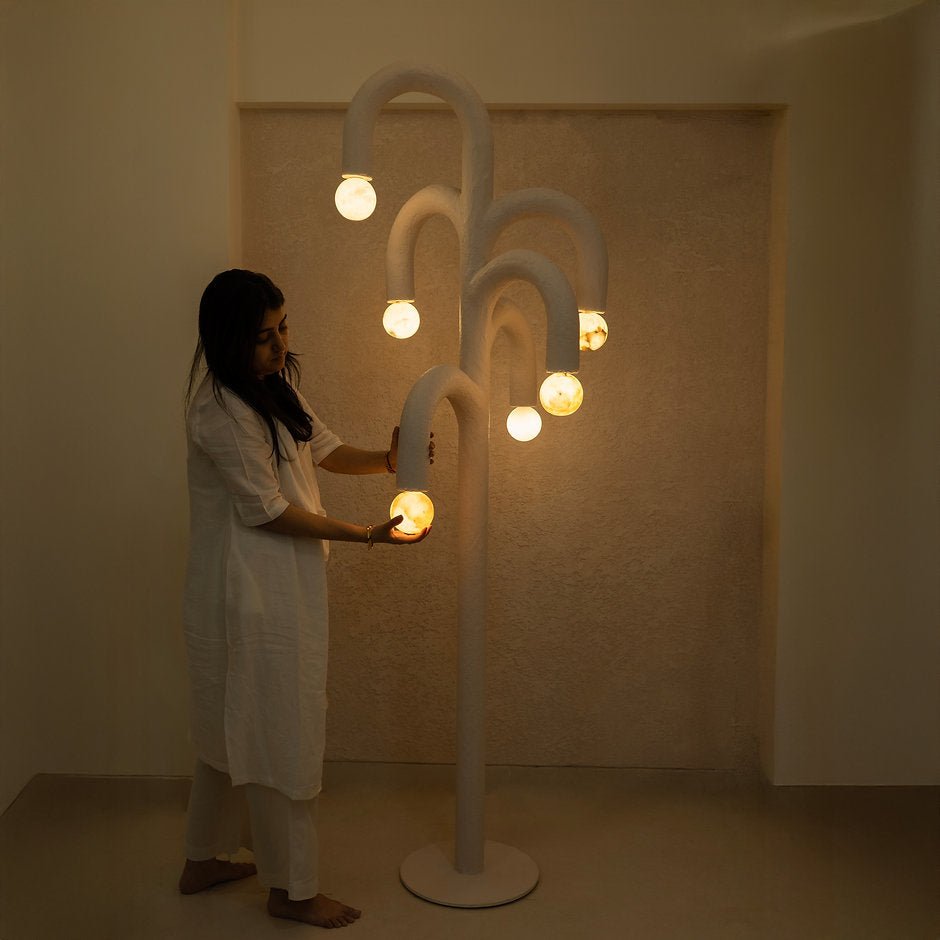 Big Cactus Floor Lamp by Harshita Jhamtani Designs at White Label Project