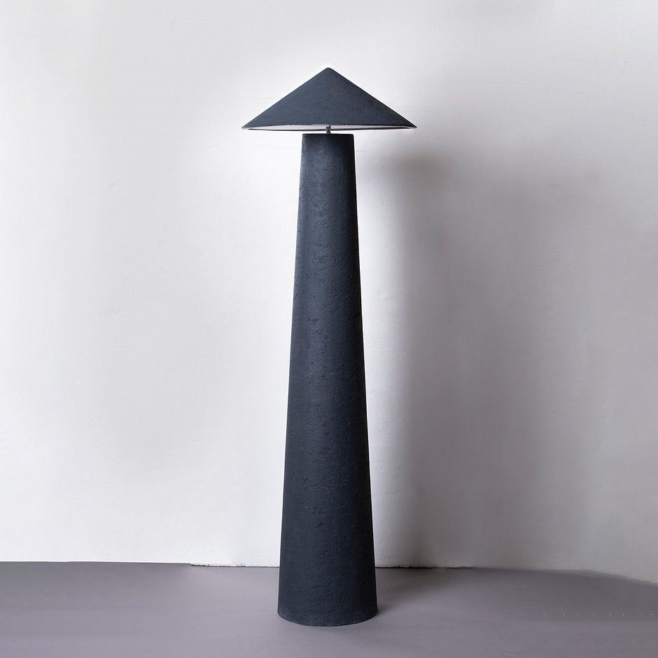 Kasa Floor Lamp - Charcoal by Harshita Jhamtani Designs at White Label Project