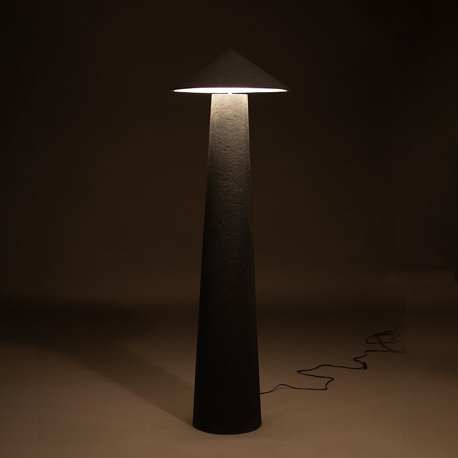 Kasa Floor Lamp - Charcoal by Harshita Jhamtani Designs at White Label Project