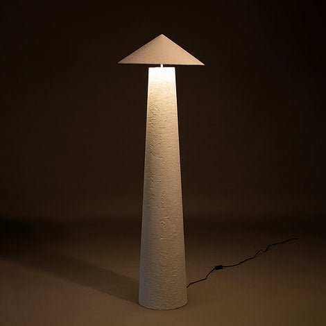 Kasa Floor Lamp - Egg White by Harshita Jhamtani Designs at White Label Project