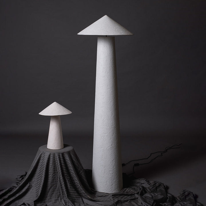 Kasa Floor Lamp - Egg White by Harshita Jhamtani Designs at White Label Project