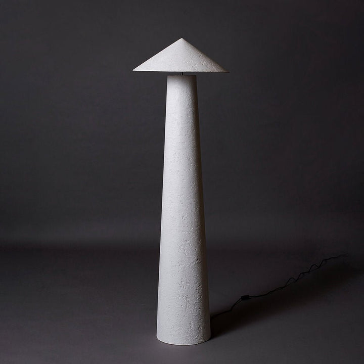 Kasa Floor Lamp - Egg White by Harshita Jhamtani Designs at White Label Project