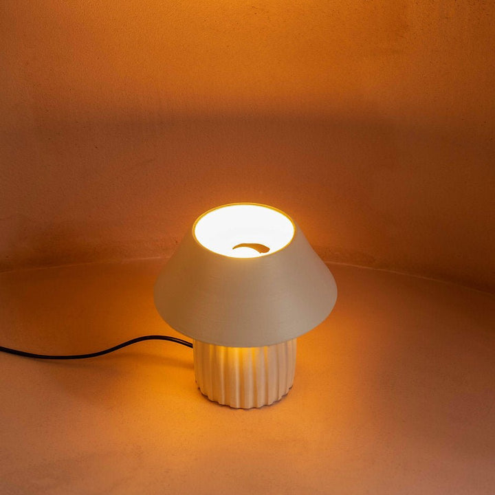 Rio Lamp - Small/White Unglazed by Harshita Jhamtani Designs at White Label Project