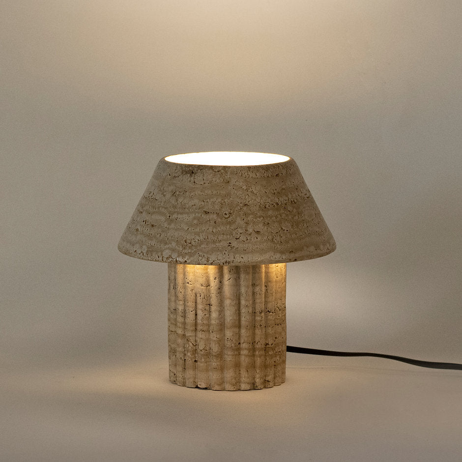 Rio Lamp - Travertine by Harshita Jhamtani Designs at White Label Project